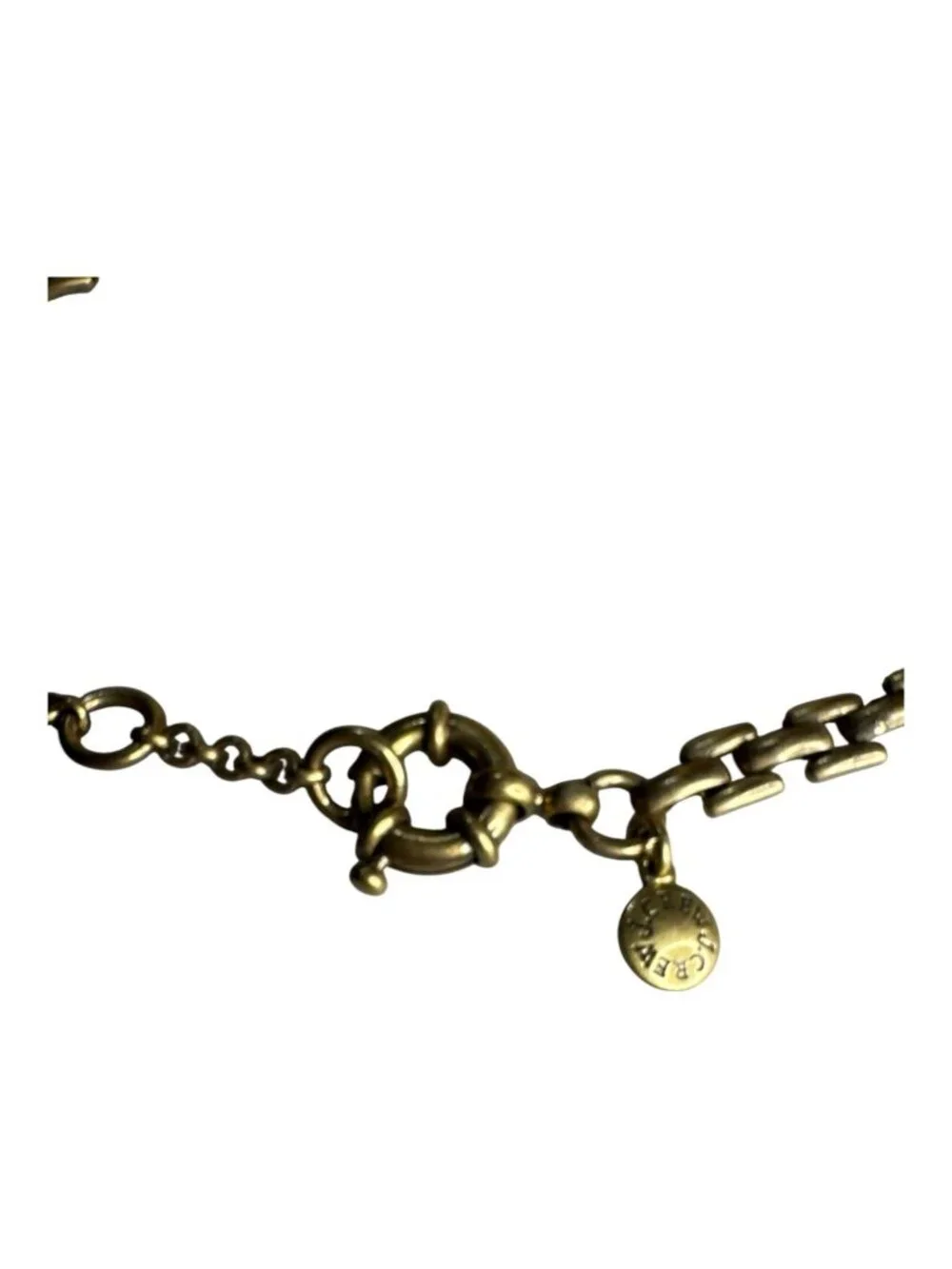 Vintage-Inspired Statement Necklace With Rhinestone Pendant & Gold-Tone Chain 16